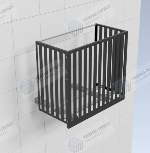 Корзины для кондиционера на фасад здания — Вертикальные ламели — фото