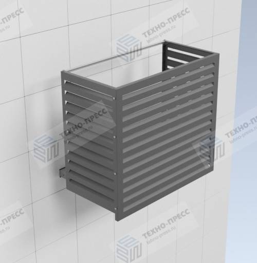Корзины для кондиционера на фасад здания — Горизонтальные ламели — фото