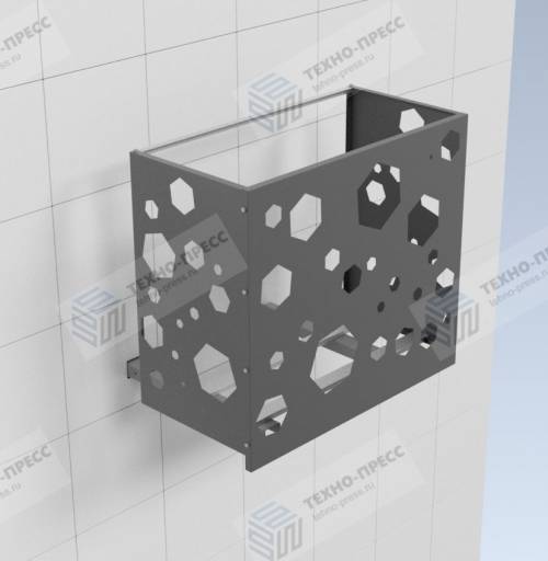 Корзины для кондиционера на фасад здания — Перфорация шестиугольники — фото